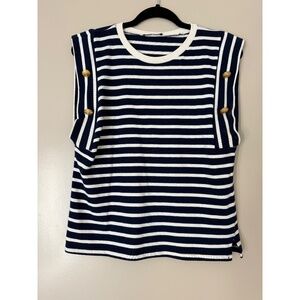 Zara Striped Buttoned Top